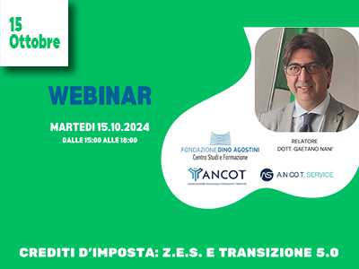 Martedì, 15 Ottobre 2024 Webinar