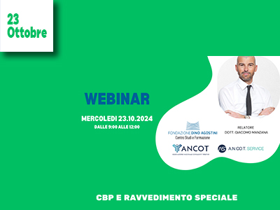 Mercoledì, 23 Ottobre 2024 Webinar